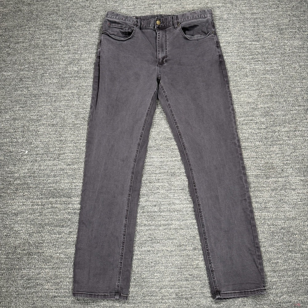 Marine Layer Pants Mens 34x32 5 Pocket Slim Straight Twill Casual Dark Gray